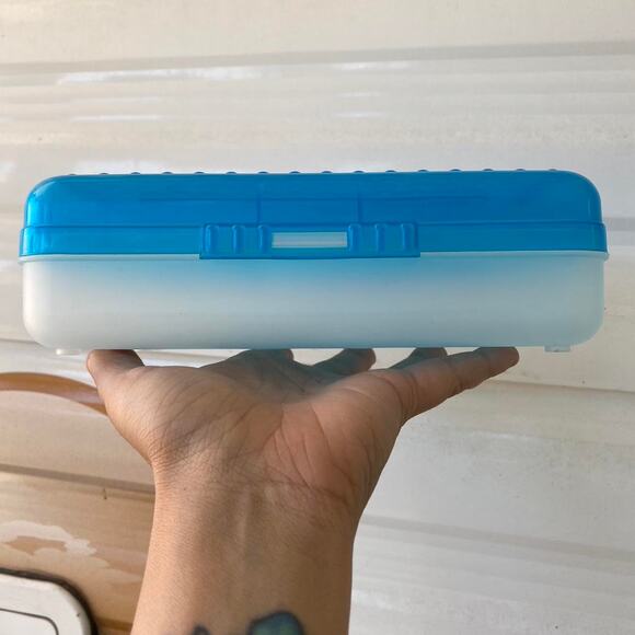 Vintage blue spacemaker box for pencils - Picture 2 of 3